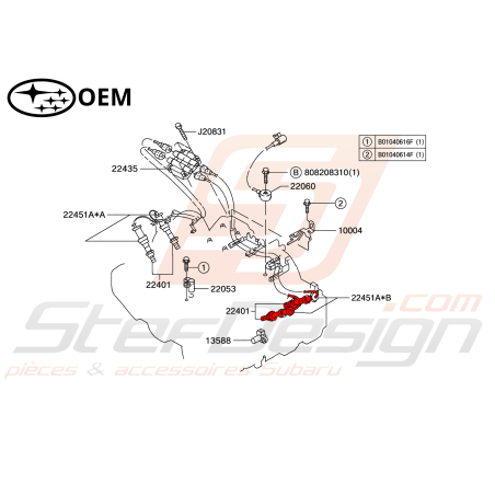 Faisceau allumage Subaru forester 1997 GL EJ20J46978