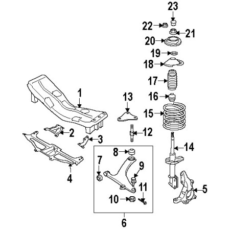 Ecrou de rotule de direction SUBARU