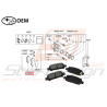 Jeu de plaquettes arrière origine SUBARU FORESTER sf5 97-0247135