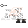 Jeu de plaquettes avant origine SUBARU FORESTER 199847139