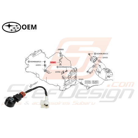 Capteur cliquetis Origine Subaru  GT 99-00 FORESTER 97-0247175