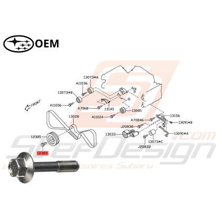 Vis de poulie vilebrequin Origine Subaru GT 97-00 WRX STI 01-19 FORESTER47232