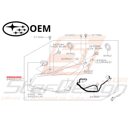 Phares avant Droit et Gauche Origine Subaru FORESTER SJ 2012-201447273