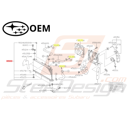 Radiateur complet Origine Subaru FORESTER SJ 2013 - 201547277