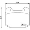 Kit Plaquettes de Frein Arrière BREMBO Subaru STI 2001 - 201647282