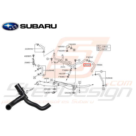 Agrafe Origine Subaru WRX STI 2006-2014 FORESTER 2005-200747352