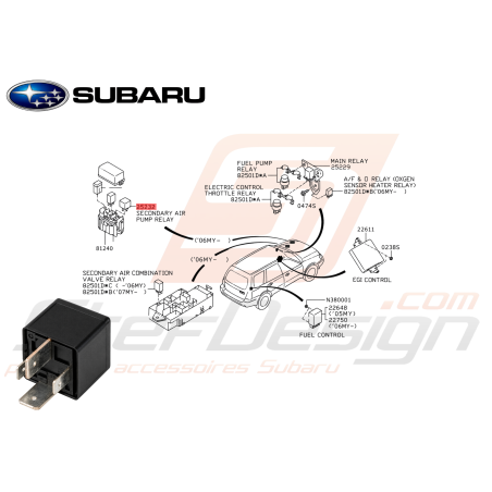 Relais de pompe a air Subaru WRX STI 06-14 FORESTER 05-0747355