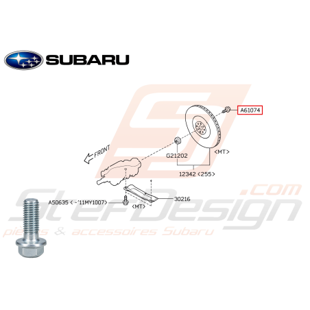 Vis de Volant Moteur Origine Subaru WRX 02-10 STI 02-19 BRZ 13-19 FORESTER 05-0747376