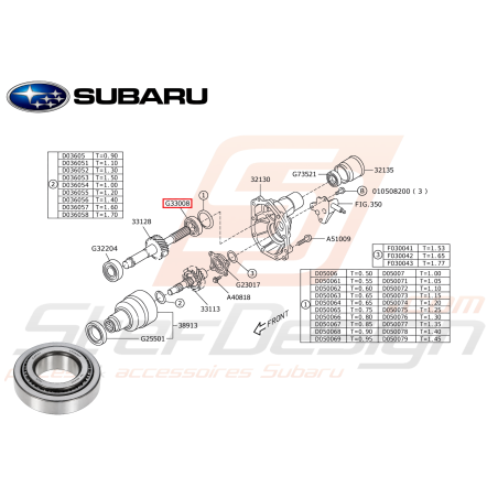 Roulement de boite 5 vitesses Subaru GT 00 WRX 01-10 FORESTER 05-0747431