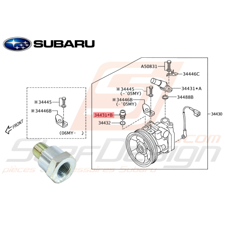 Connecteur Pompe Direction Assistée Origine Subaru FORESTER 2005-200747451