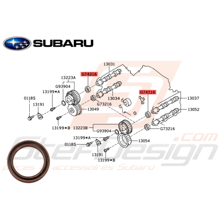 Joint spy arbre à cames admission WRX 06-10 STI 01-07 / 15-19 Forester 05-07 Admission et Échappement STI 08-1547470