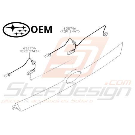 Contacteur Hayon Origine Subaru STI 200847490
