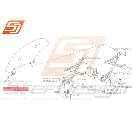 Vitre Arrière Adaptable Subaru Impreza GT 5 portes 1993-200047495