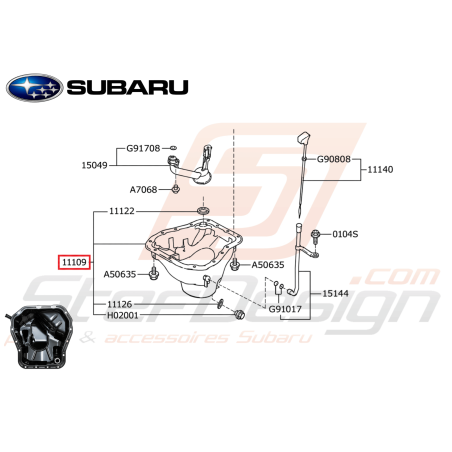 Carter d'huile origine 2.5L WRX/STI 06-19 FORESTER 05-07 (EJ25)47506