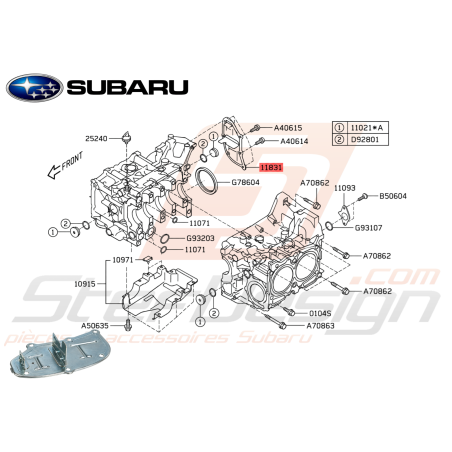 Couvercle séparateur d'huile Subaru GT 93-00 WRX 01-10 STI 01-19 FORESTER 05-0747526