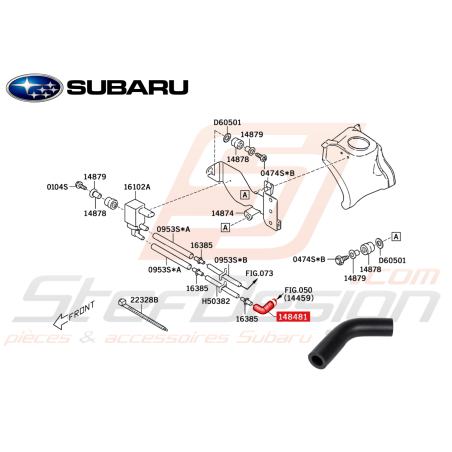Flexible dépression EGR origine WRX/STI 01-07 FORESTER 05-0747538