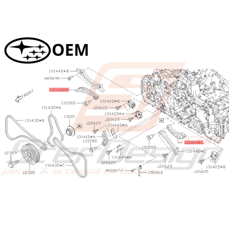 Tendeur de chaîne Origine Subaru Forester turbo Diesel 2014-201547564