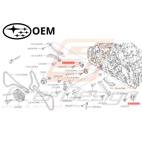Tendeur de chaîne Origine Subaru Forester DIESEL 2014-201547566