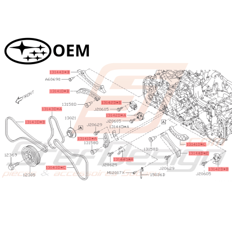 Pack distribution Origine Subaru Forester turbo diesel 2014-201547602