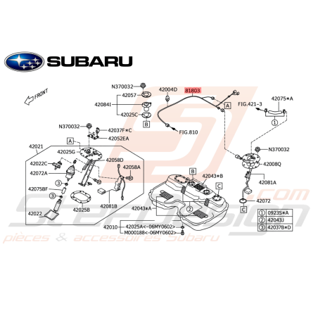 Faisceau Essence Origine Subaru FORESTER Turbo 2005 - 200747624