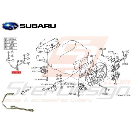 Durite d'huile AVCS/Turbo Origine Subaru WRX 06-07 STI 06-07 / 11-19 FORESTER 05-0747634