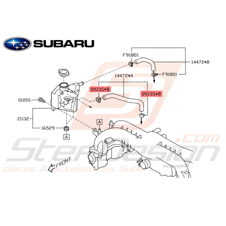 Attache de Tuyau Origine Subaru WRX 08-10 STI 08-14 FORESTER 05-0747639