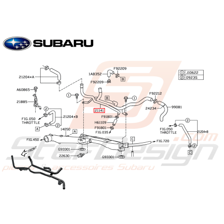 Tuyau Réservoir d'Eau Origine Subaru WRX 06-07 STI 06-14 FORESTER 05-0747644