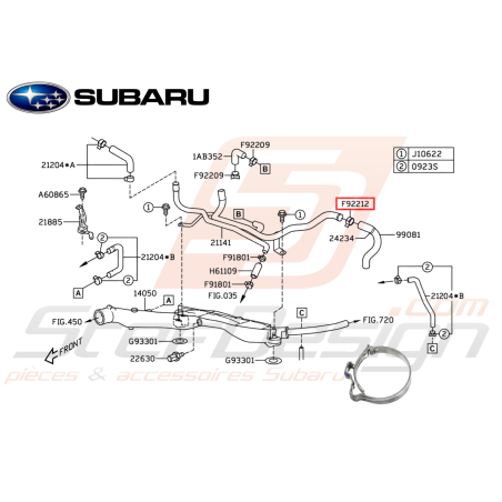 Collier Durite Origine Subaru WRX 06-07 STI 06-14 FORESTER 05-0747649