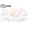 Garniture coffre arrière Origine Subaru STI 2011 - 201247957