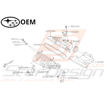 Filtre à Air Origine Subaru FORESTER 2019 - 202048076