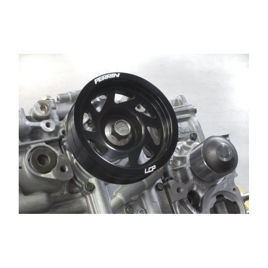 Poulie de vilebrequin PERRIN  rouge / noir subaru GT WRX STI Poulie de vilebrequin PERRIN  rouge / noir subaru GT WRX STI