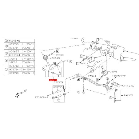 Kit durites mise à l'air rails essence WRX/STI 01-14