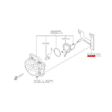 Support anti brouillard subaru WRX/STI 03-05