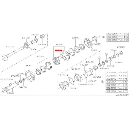 Insertion pour baladeur 1ère/2ème vitesse GT 99-00