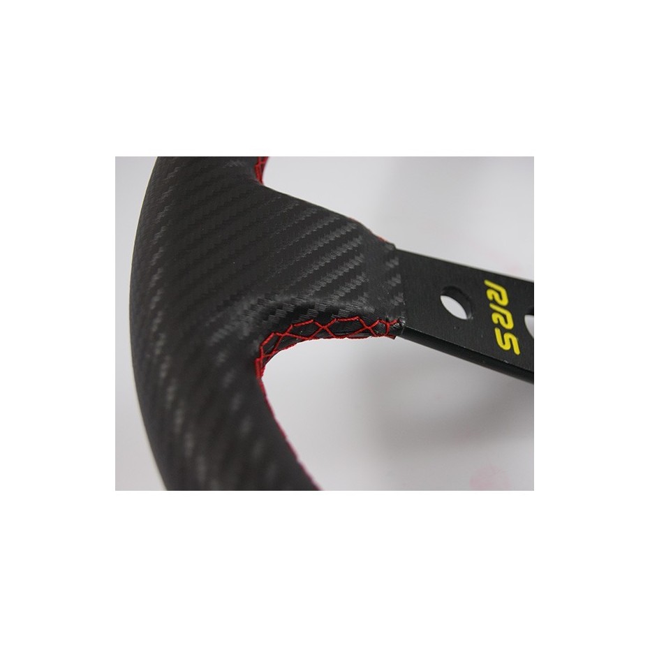 Volant "RRS" 3 branches noir 350mm LOOK CARBON T90° Volant "RRS" 3 branches noir 350mm LOOK CARBON T90°