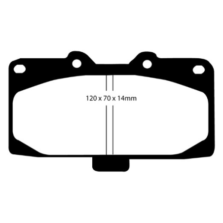 Kit plaquettes avant EBC SUBARU GT 99-00 et WRX 01-07