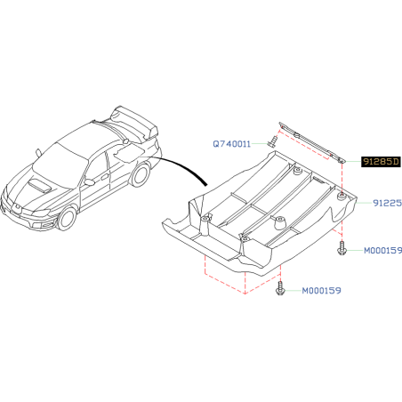 Support diffuseur arrière WRX/STI 2006-2007