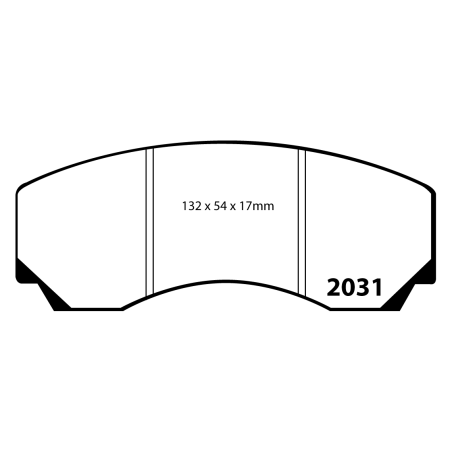 Kit plaquettes avant EBC pour étrier D2- XYZ de première génération 