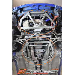 Kit de 4 barres de renfort  sous caisse subaru impreza WRX et STI  01/07