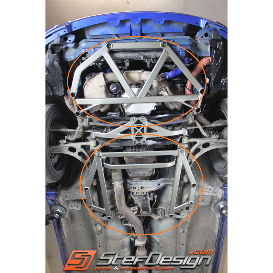 Kit de 4 barres de renfort  sous caisse subaru impreza WRX et STI  01/07 Kit de 4 barres de renfort  sous caisse subaru impreza WRX et STI  01/07