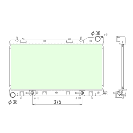 Radiateur d'eau subaru forester boite auto 98-02