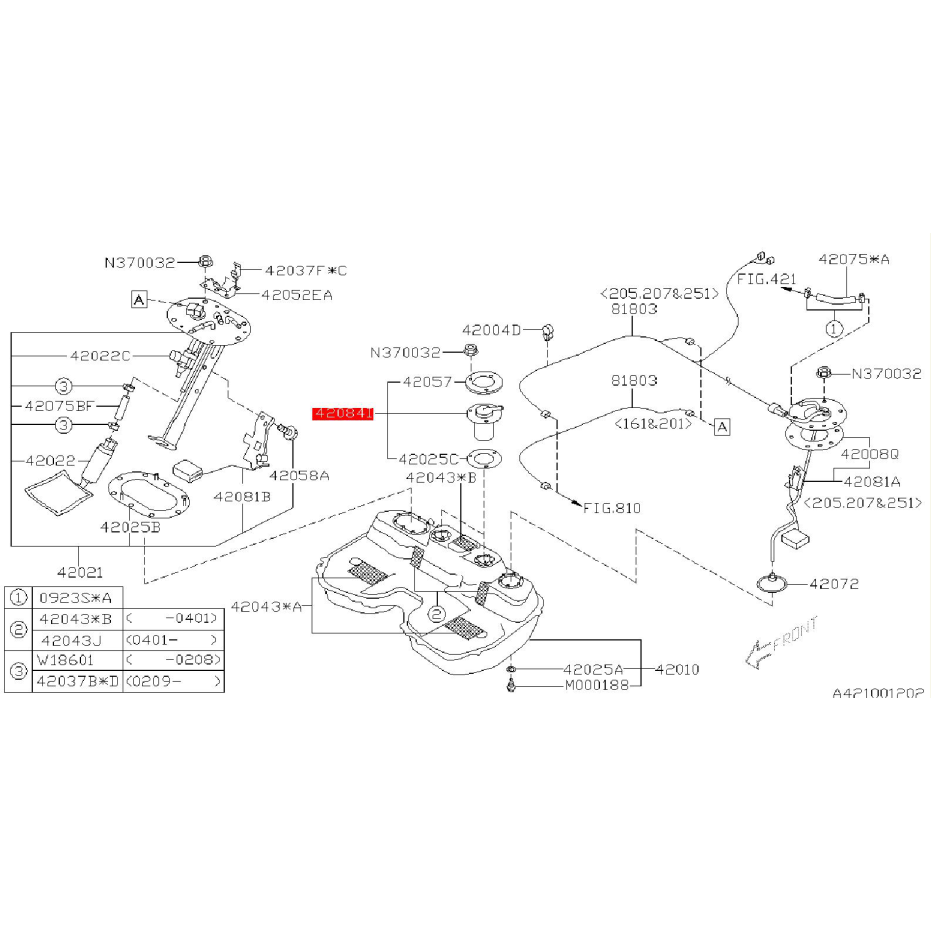Soupape d’arrêt d'essence WRX/STI 01-05 Soupape d’arrêt d'essence WRX/STI 01-05