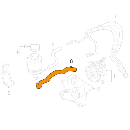 Durite de bocal direction assistée WRX/STI 01-02