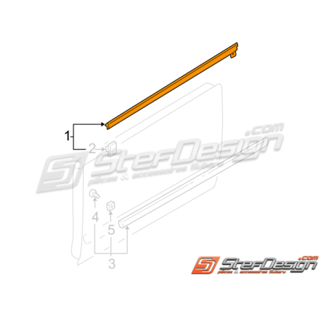 Lèche vitre porte avant WRX/STI 01-07