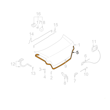 Joint de coffre subaru WRX/STI 01-07