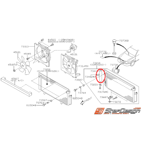 Déshydrateur de climatisation WRX/STI 01-07