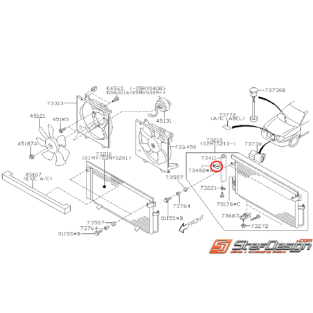 Attache déshydrateur climatisation WRX/STI 06-07