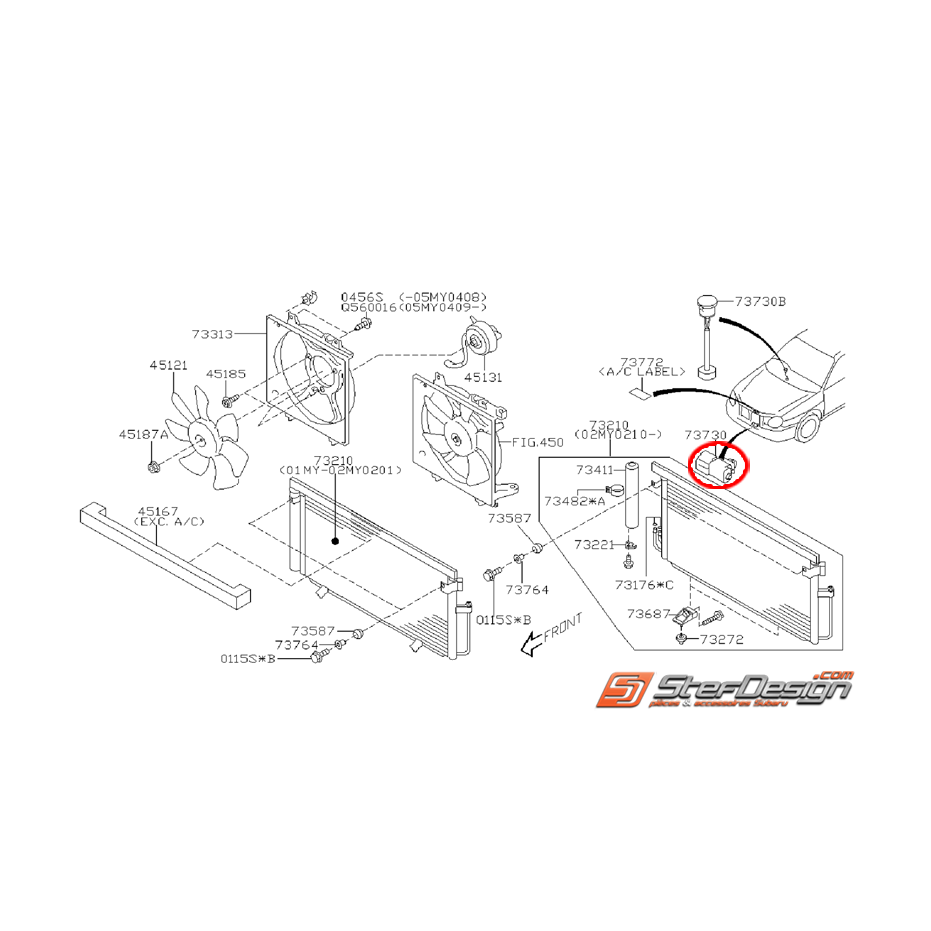 Sonde de température extérieur WRX/STI 01-07