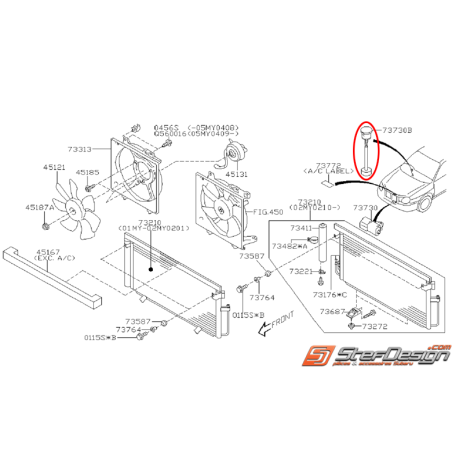 Sonde de température intérieur WRX/STI 01-07