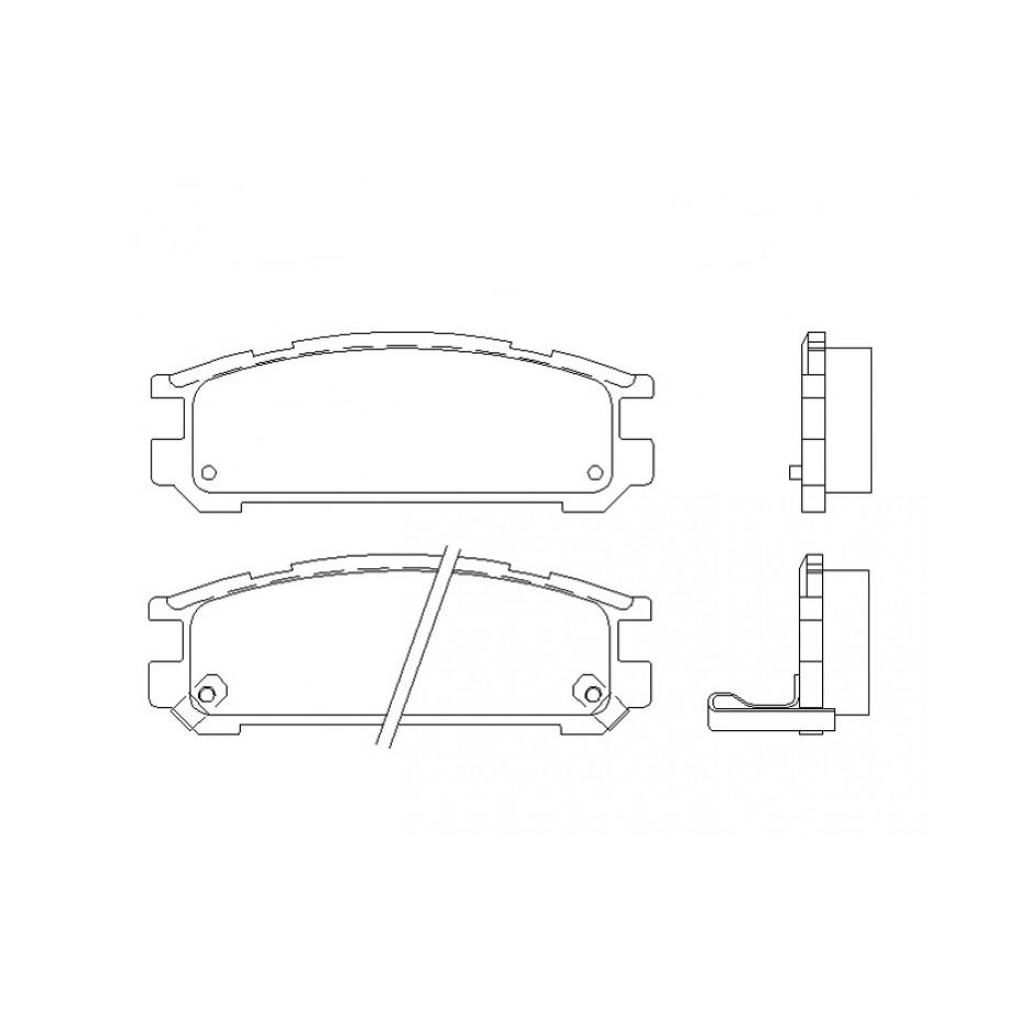 Kit plaquettes arrière MINTEX pour subaru GT 96-97 et certaines 98